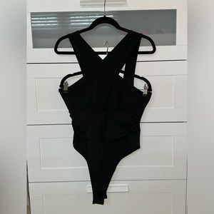 SHEIN BAE Cross Wrap Cut Out Bodysuit